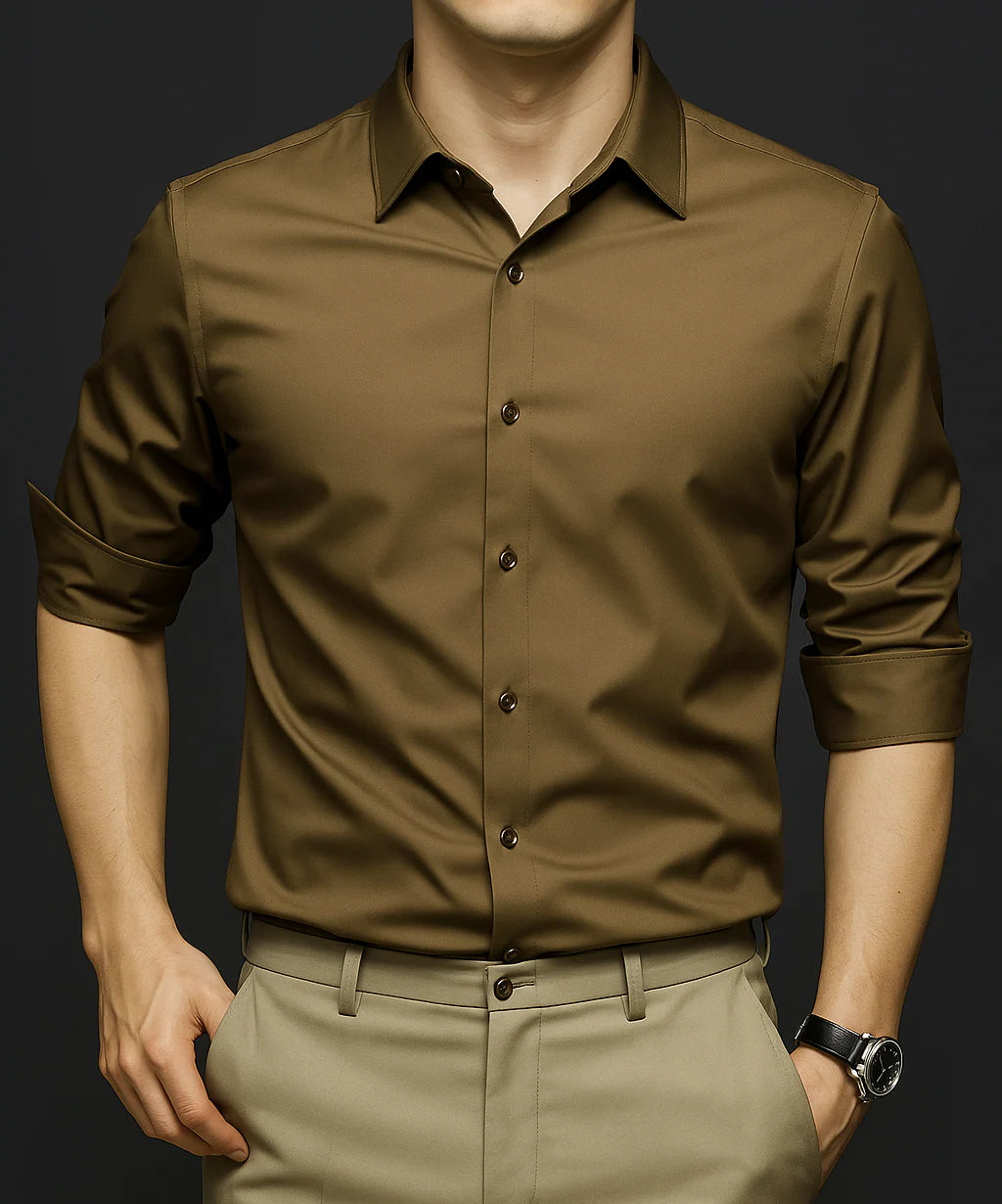 Premium Solid Slim-Fit Shirt for Men – Office, Party & Smart Casual Wear