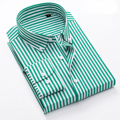 Premium Vertical Striped Slim-Fit Shirt for Men – Office, Party & Smart Casual Wear