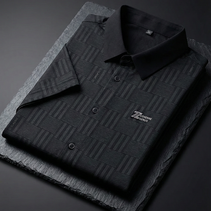 Premium Geometric Textured Short Sleeve Shirt– Smart Casual & Party Wear