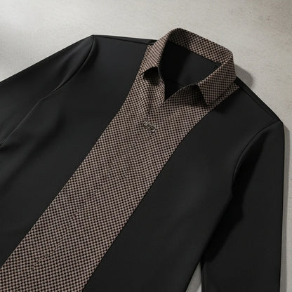 Designer Contrast Panel Formal Shirt – Premium Office & Party Wear