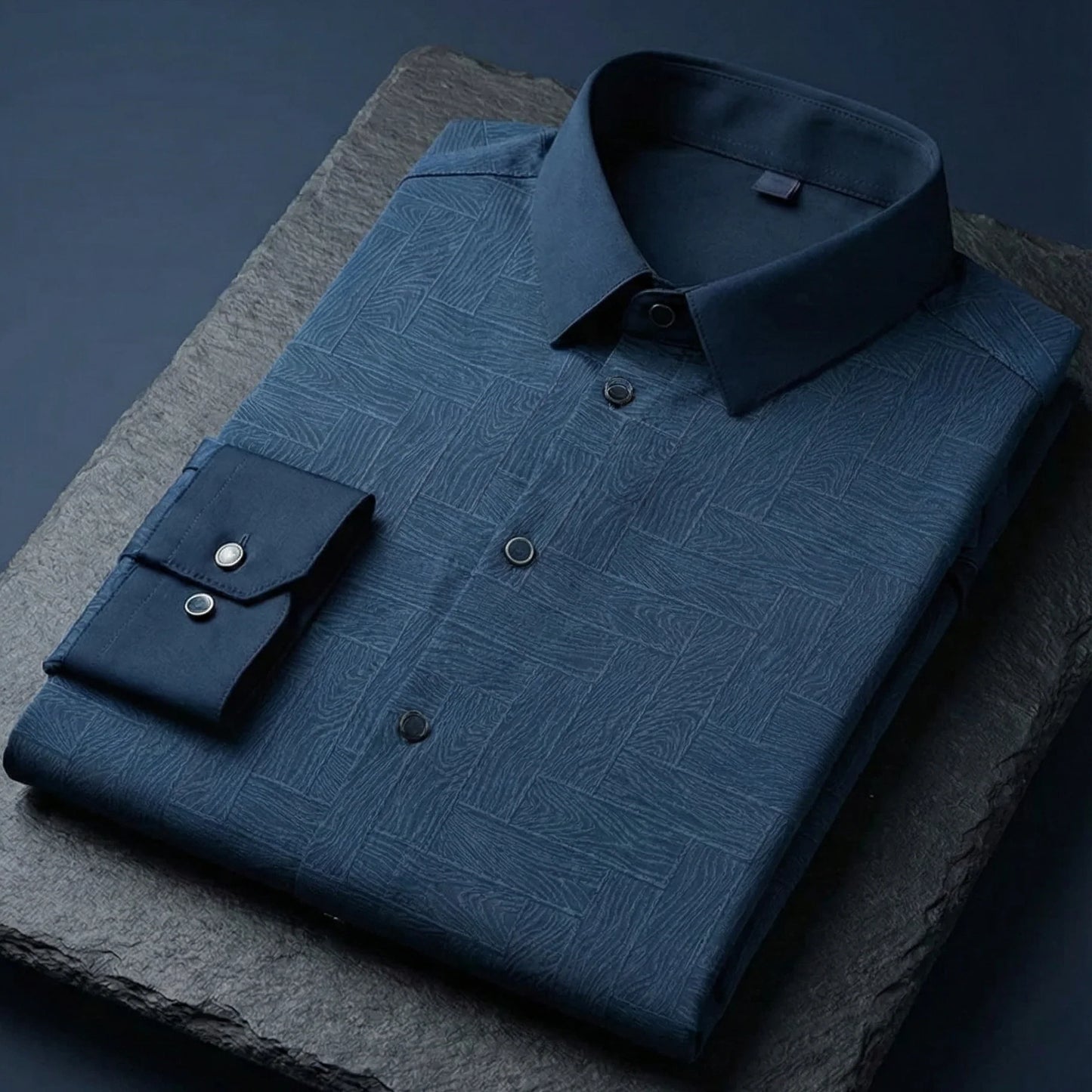 Luxury Textured Formal Shirt – Premium Long Sleeve Smart Wear