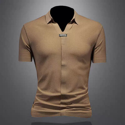Premium Textured Short Sleeve Polo Shirt – Smart Casual & Party Wear