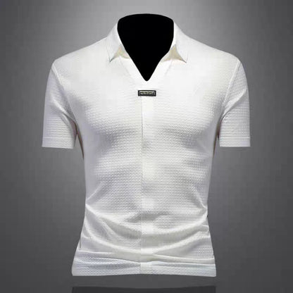 Premium Textured Short Sleeve Polo Shirt – Smart Casual & Party Wear