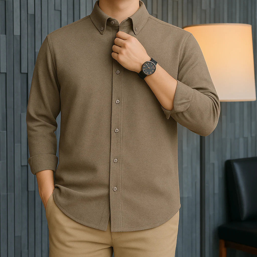 Premium Textured Button-Down Shirt – Smart Casual & Office Wear
