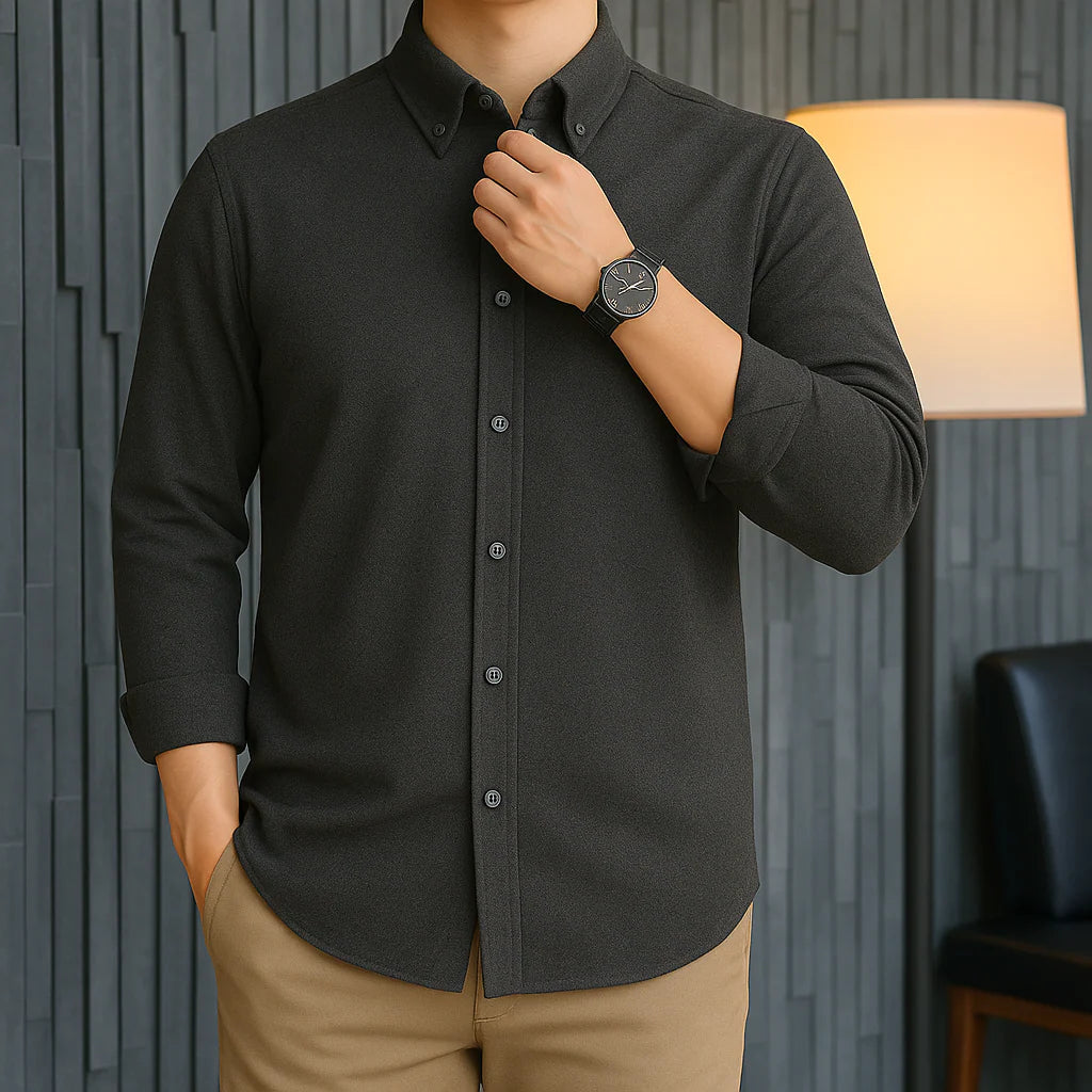Premium Textured Button-Down Shirt – Smart Casual & Office Wear