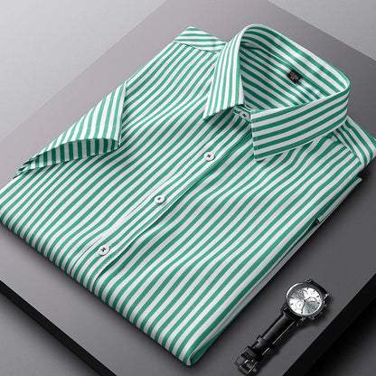 Premium Vertical Striped Slim-Fit Shirt for Men – Office, Party & Smart Casual Wear