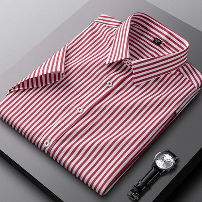 Premium Vertical Striped Slim-Fit Shirt for Men – Office, Party & Smart Casual Wear