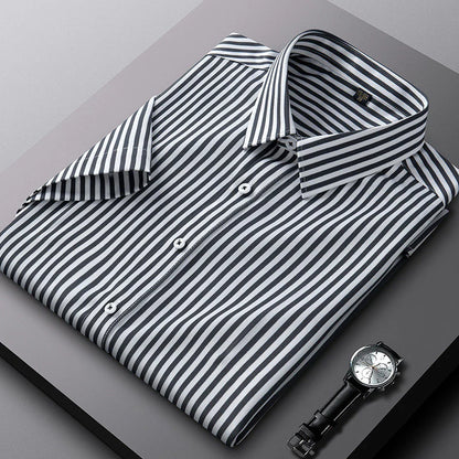 Premium Vertical Striped Slim-Fit Shirt for Men – Office, Party & Smart Casual Wear