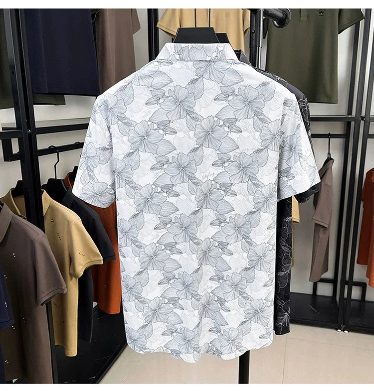 Premium Floral Print Short Sleeve Shirt – Lightweight Summer Casual Shirt