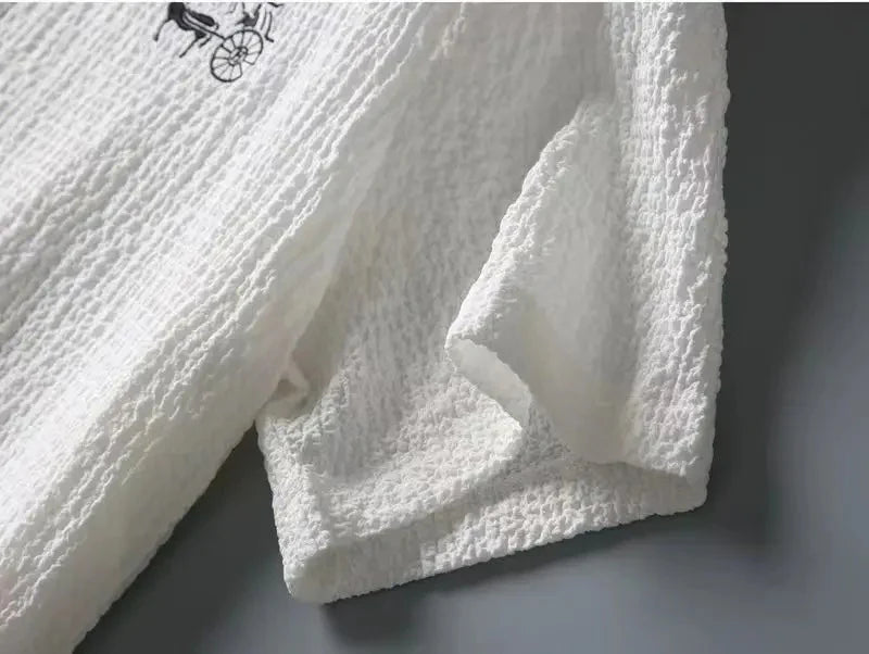 Premium Textured Henley T-Shirt – Button Neck Casual Wear