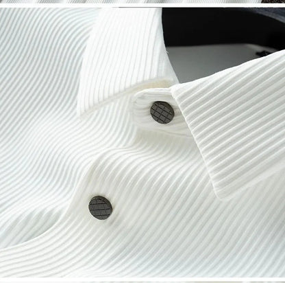 Premium Ribbed Texture Short Sleeve Shirt – Stretchable Casual & Office Wear