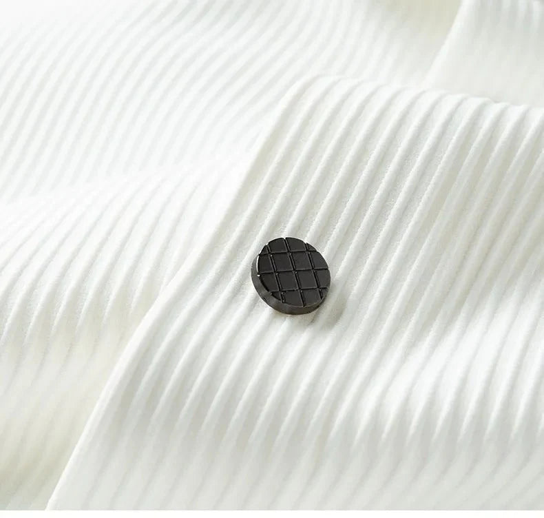 Premium Ribbed Texture Short Sleeve Shirt – Stretchable Casual & Office Wear