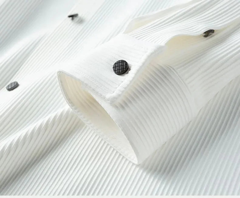 Premium Ribbed Texture Short Sleeve Shirt – Stretchable Casual & Office Wear