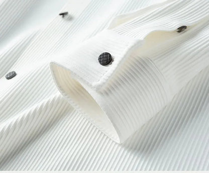 Premium Ribbed Texture Short Sleeve Shirt – Stretchable Casual & Office Wear