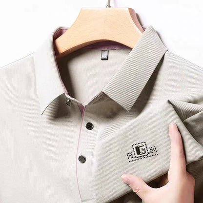 Long Sleeve Polo Shirt – Premium Minimalist Button Collar Top