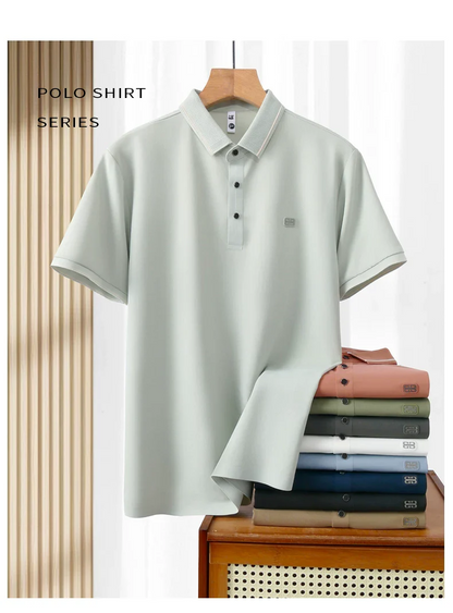 Minimalist Polo Shirt – Solid Color Short Sleeve Smart Casual Top