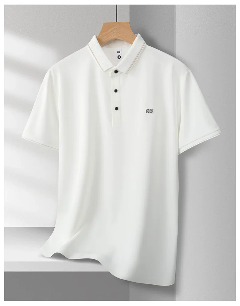 Minimalist Polo Shirt – Solid Color Short Sleeve Smart Casual Top