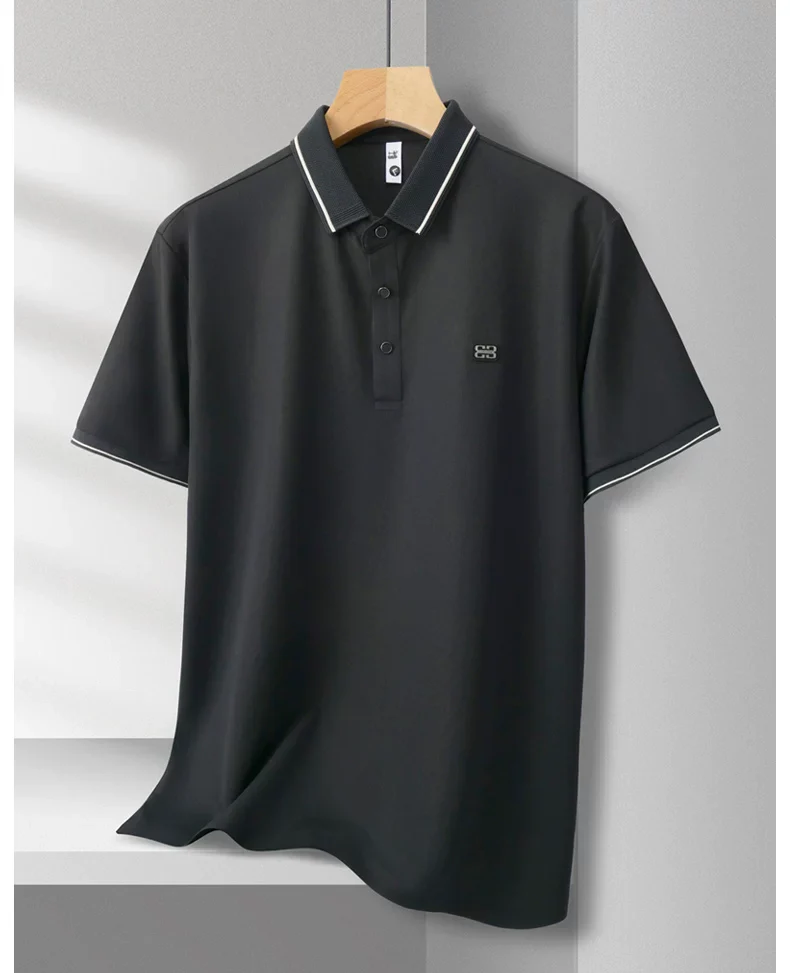 Minimalist Polo Shirt – Solid Color Short Sleeve Smart Casual Top