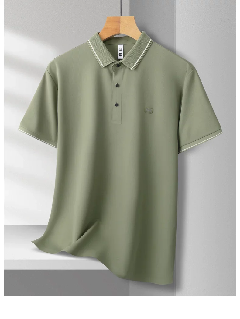 Minimalist Polo Shirt – Solid Color Short Sleeve Smart Casual Top