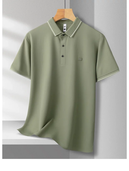 Minimalist Polo Shirt – Solid Color Short Sleeve Smart Casual Top