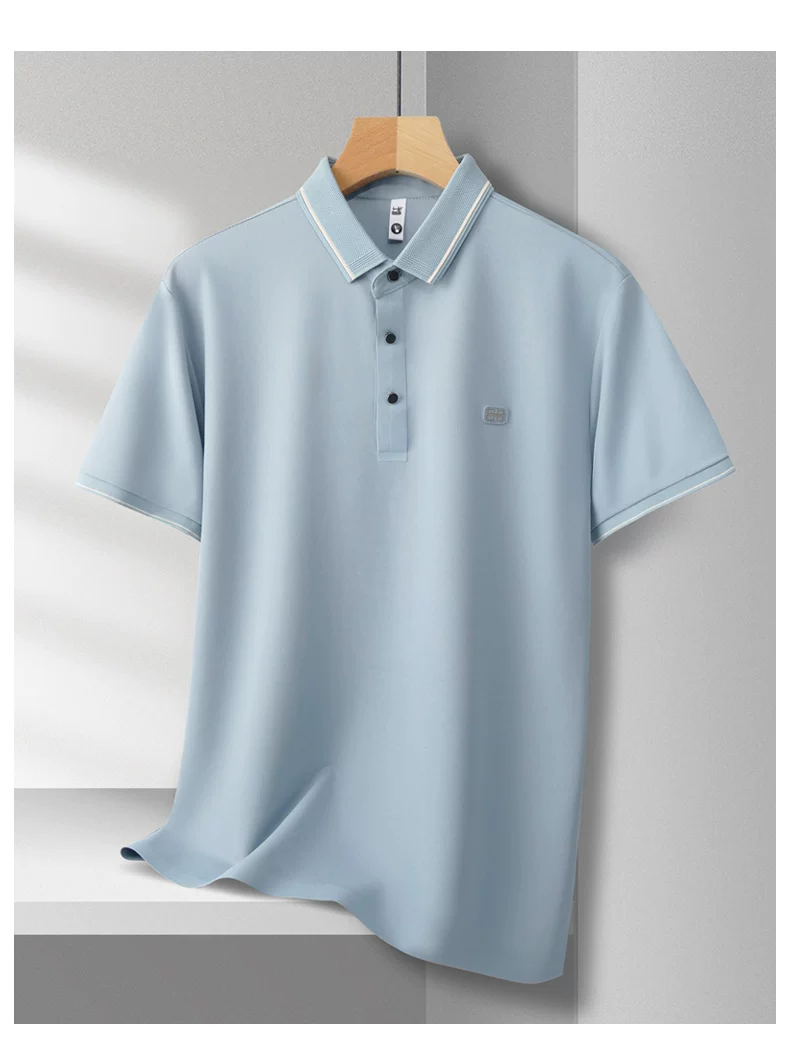 Minimalist Polo Shirt – Solid Color Short Sleeve Smart Casual Top
