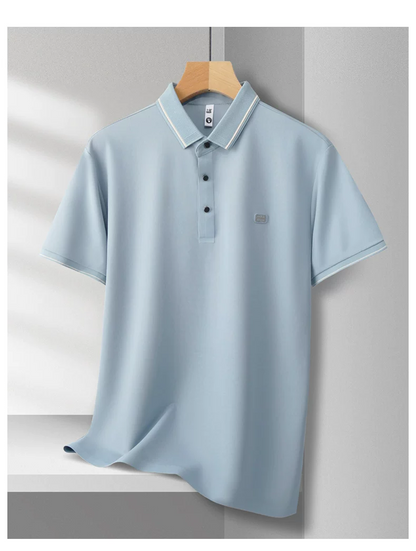 Minimalist Polo Shirt – Solid Color Short Sleeve Smart Casual Top