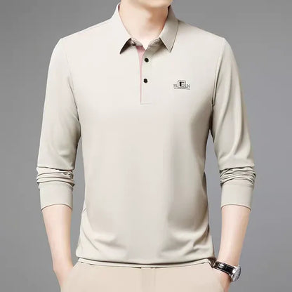 Long Sleeve Polo Shirt – Premium Minimalist Button Collar Top