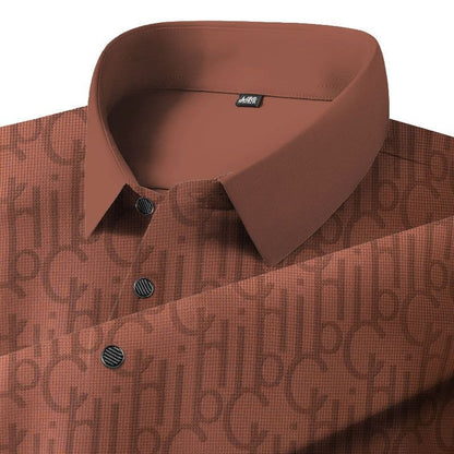 Patterned Polo Shirt – Luxury Monogram Short Sleeve Top