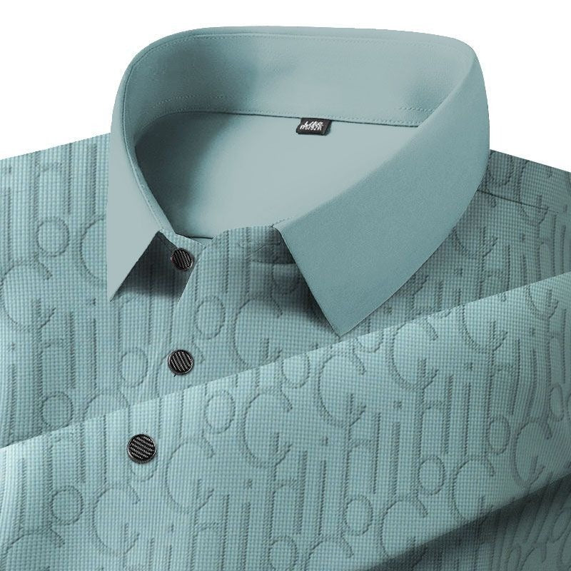 Patterned Polo Shirt – Luxury Monogram Short Sleeve Top