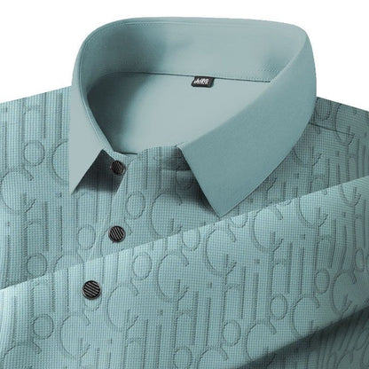 Patterned Polo Shirt – Luxury Monogram Short Sleeve Top