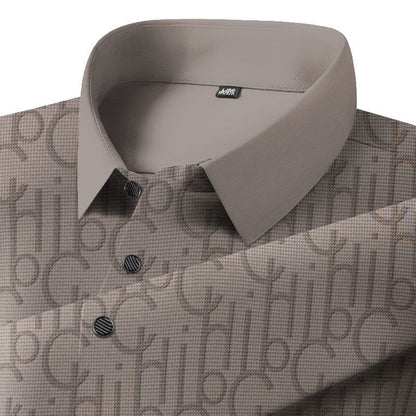 Patterned Polo Shirt – Luxury Monogram Short Sleeve Top