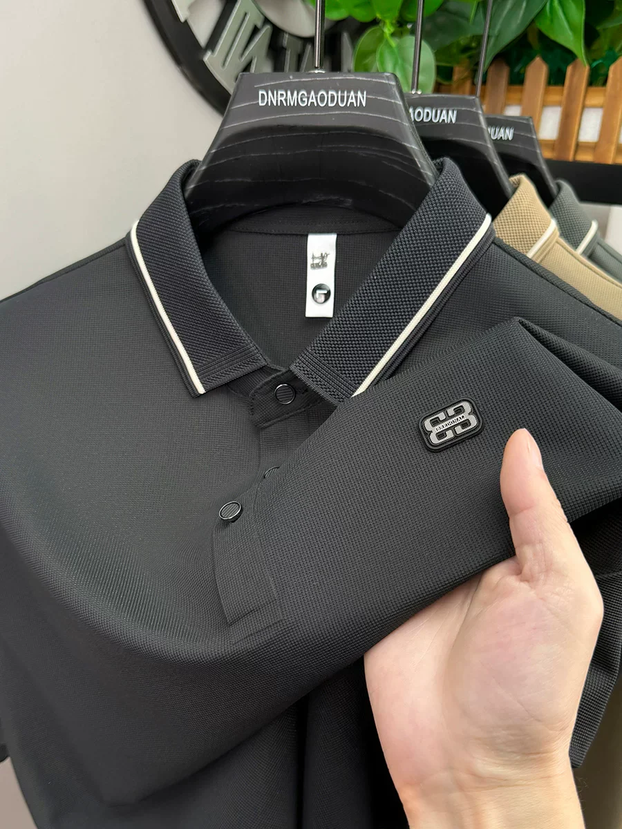 Minimalist Polo Shirt – Solid Color Short Sleeve Smart Casual Top