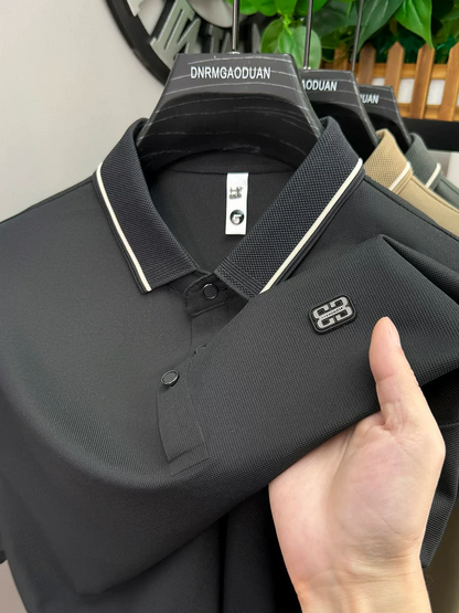 Minimalist Polo Shirt – Solid Color Short Sleeve Smart Casual Top