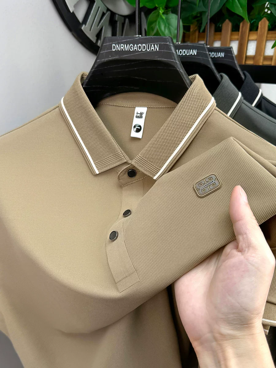 Minimalist Polo Shirt – Solid Color Short Sleeve Smart Casual Top