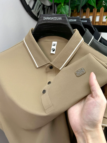 Minimalist Polo Shirt – Solid Color Short Sleeve Smart Casual Top