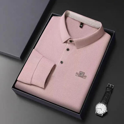Long Sleeve Polo Shirt – Premium Minimalist Button Collar Top