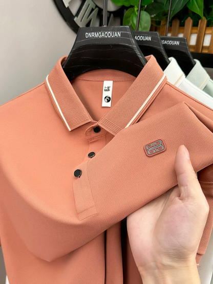 Minimalist Polo Shirt – Solid Color Short Sleeve Smart Casual Top