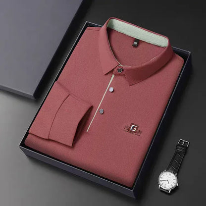 Long Sleeve Polo Shirt – Premium Minimalist Button Collar Top
