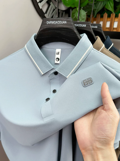 Minimalist Polo Shirt – Solid Color Short Sleeve Smart Casual Top