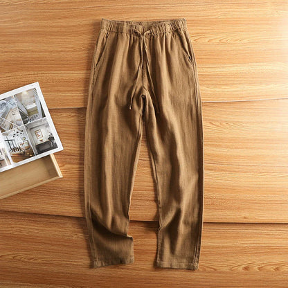 Premium Elastic Waist Cotton Linen Pants – Soft Breathable Daily Comfort Wear